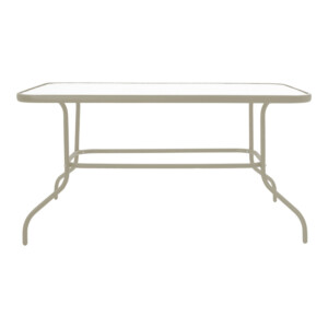 Τραπέζι Valor pakoworld μέταλλο σαμπανιζέ-γυαλί 110x60x70εκ-130-000093