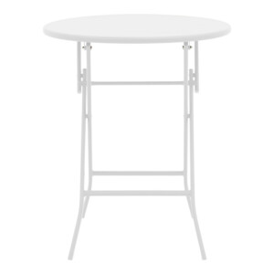Τραπέζι Albero pakoworld πτυσσόμενο μέταλλο σε λευκή απόχρωση Φ60x70εκ-130-000112