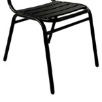 Τραπεζαρία Sussie- Watson pakoworld σετ 3τεμ μέταλλο μαύρο-γυαλί Φ60x70εκ-130-000117