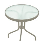 Τραπεζαρία Watson-Tade pakoworld σετ 3τεμ μέταλλο σαμπανιζέ-γυαλί Φ60x70εκ-130-000119