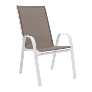 Τραπεζαρία Watson-Calan pakoworld σετ 3τεμ μέταλλο λευκό- γυαλί 70x70x70εκ-130-000126