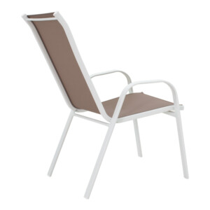 Τραπεζαρία Watson-Calan pakoworld σετ 3τεμ μέταλλο λευκό- γυαλί 70x70x70εκ-130-000126