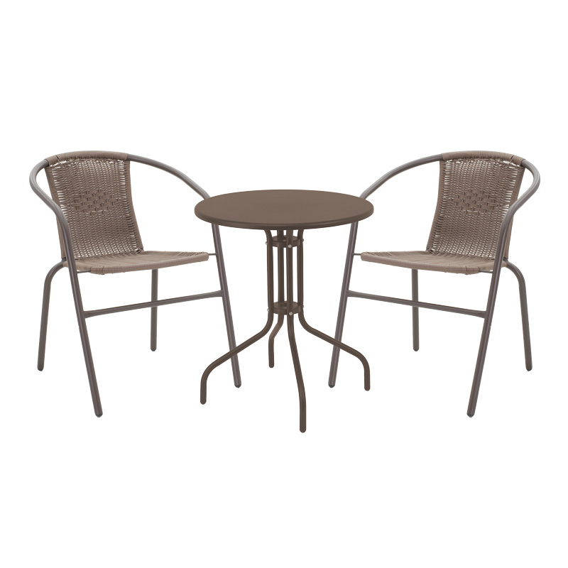 Τραπεζαρία Vergo-Obbi pakoworld 3τεμ καφέ μέταλλο Φ60x70εκ-130-000146 Τραπεζαρία Vergo-Obbi pakoworld 3τεμ καφέ μέταλλο Φ60x70εκ-130-000146