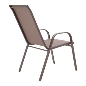 Τραπεζαρία Vergo-Calan pakoworld σετ 3τεμ καφέ μέταλλο Φ60x70εκ-130-000147