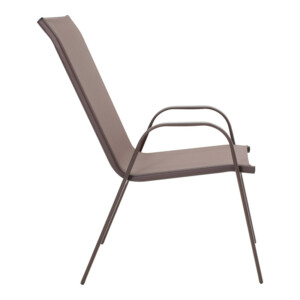 Τραπεζαρία Vergo-Calan pakoworld σετ 3τεμ καφέ μέταλλο Φ60x70εκ-130-000147