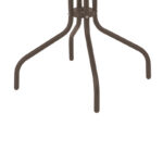 Τραπεζαρία Vergo-Calan pakoworld σετ 3τεμ καφέ μέταλλο Φ60x70εκ-130-000147