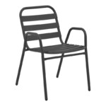 Τραπεζαρία Ensure-Sussie pakoworld σετ 5τεμ μέταλλο-γυαλί σε ανθρακί απόχρωση 140x80x70εκ-130-000172