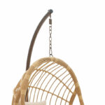 Κούνια Lacie pakoworld κρεμαστή μέταλλο καφέ-pe φυσικό-μαξιλάρι μπεζ-131-000003