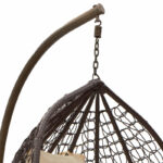 Κούνια Zafer pakoworld μέταλλο-pp καφέ-μαξιλάρι μπεζ-135-000005