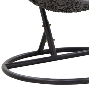 Κούνια Soleil pakoworld κρεμαστή μέταλλο-pp-μαξιλάρι γκρι 103x83x200εκ-135-000006