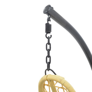 Κούνια κήπου Soleil pakoworld κρεμαστή pp σε φυσικό χρώμα και μαύρο μέταλλο 103x83x200εκ-135-000024