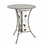 Τραπεζαρία Abriel pakoworld σετ 3τεμ μέταλλο ανθρακί antique - Image 12