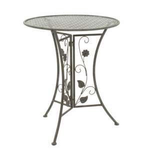 Τραπεζαρία Abriel pakoworld σετ 3τεμ μέταλλο ανθρακί antique - Image 12