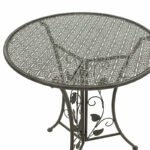 Τραπεζαρία Abriel pakoworld σετ 3τεμ μέταλλο ανθρακί antique - Image 13