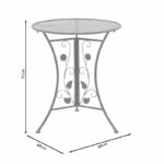 Τραπεζαρία Abriel pakoworld σετ 3τεμ μέταλλο ανθρακί antique - Image 16