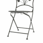 Τραπεζαρία Abriel pakoworld σετ 3τεμ μέταλλο ανθρακί antique-137-000001