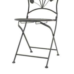 Τραπεζαρία Abriel pakoworld σετ 3τεμ μέταλλο ανθρακί antique-137-000001