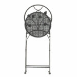 Τραπεζαρία Abriel pakoworld σετ 3τεμ μέταλλο ανθρακί antique-137-000001