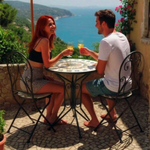 Τραπεζαρία Mosaic pakoworld σετ 3τεμ μέταλλο μαύρο-137-000004