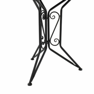 Τραπεζαρία Mosaic pakoworld σετ 3τεμ μέταλλο μαύρο - Image 14