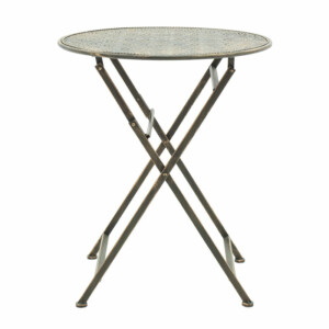 Τραπεζαρία Drill pakoworld σετ 3τεμ μέταλλο χρώμα χαλκού antique-137-000005