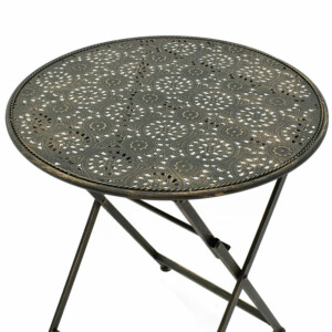 Τραπεζαρία Drill pakoworld σετ 3τεμ μέταλλο χρώμα χαλκού antique - Image 12