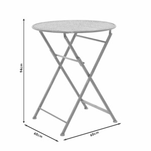 Τραπεζαρία Drill pakoworld σετ 3τεμ μέταλλο χρώμα χαλκού antique - Image 15