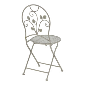 Τραπεζαρία Abriel pakoworld σετ 3τεμ μέταλλο σε αντικέ γκρι απόχρωση-137-000010