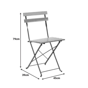 Τραπεζαρία Pometia pakoworld σετ 3τεμ ξύλο-μέταλλο-137-000012
