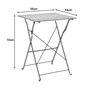 Τραπεζαρία Pometia pakoworld σετ 3τεμ ξύλο-μέταλλο - Image 12