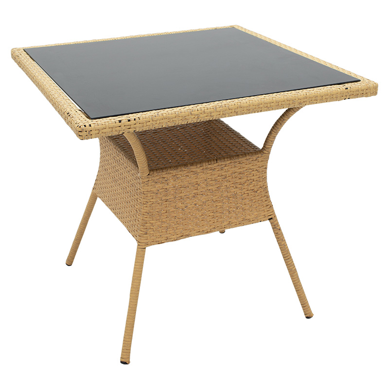 Τραπέζι Laura pakoworld μέταλλο-pe rattan φυσικό 80x80x75εκ-140-000035 Τραπέζι Laura pakoworld μέταλλο-pe rattan φυσικό 80x80x75εκ-140-000035