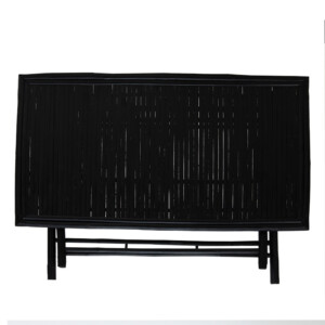 Τραπέζι Badou pakoworld πτυσσόμενο bamboo μαύρο 150x80x77εκ-141-000017