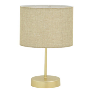 Επιτραπέζιο φωτιστικό PWL-0961 pakoworld Ε27 μπεζ καφέ-χρυσό Φ22x32εκ-147-000007