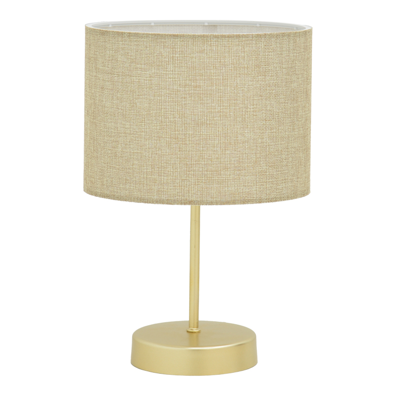 Επιτραπέζιο φωτιστικό PWL-0961 pakoworld Ε27 μπεζ καφέ-χρυσό Φ22x32εκ-147-000007