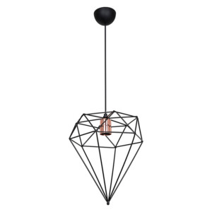 Φωτιστικό οροφής μονόφωτο PWL-1022 pakoworld Ε27 μαύρο Φ30x35εκ-147-000038