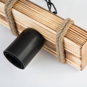 Φωτιστικό οροφής μονόφωτο PWL-1027 pakoworld Ε27 φυσικό-μαύρο 20x10x43εκ-147-000043