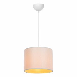 Φωτιστικό οροφής μονόφωτο PWL-1115 pakoworld Ε27 κρεμ-λευκό Φ22x16.5εκ-147-000057