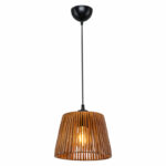 Φωτιστικό οροφής μονόφωτο PWL-1116 pakoworld Ε27 καφέ Φ20x15εκ-147-000061