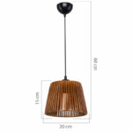 Φωτιστικό οροφής μονόφωτο PWL-1116 pakoworld Ε27 καφέ Φ20x15εκ-147-000061