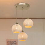 Φωτιστικό οροφής τρίφωτο PWL-1121 pakoworld Ε27 κρεμ-χρυσό Φ40x75εκ-147-000067