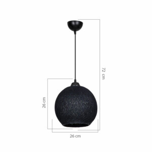 Φωτιστικό οροφής μονόφωτο Leshia pakoworld Ε27 γκρι Φ26x26εκ-147-000118