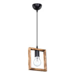 Φωτιστικό οροφής μονόφωτο Isolate pakoworld Ε27 καρυδί 18.5x3x24εκ-147-000136