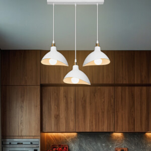 Φωτιστικό οροφής τρίφωτο Triha pakoworld pp σε λευκή απόχρωση 60x22x90εκ-147-000170