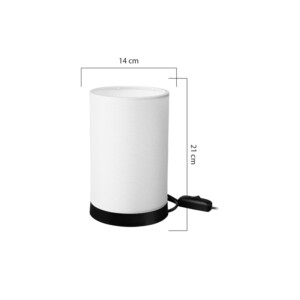 Επιτραπέζιο φωτιστικό Fana pakoworld pvc σε κρεμ απόχρωση Φ14x21εκ-147-000178