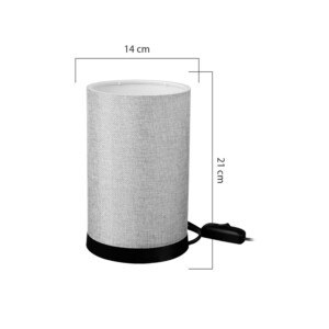 Επιτραπέζιο φωτιστικό Fana pakoworld ύφασμα σε μπεζ απόχρωση Φ14x21εκ-147-000179