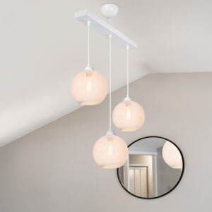 Φωτιστικό οροφής τρίφωτο PWL-0973 II pakoworld Ε27 λευκό 50x18x85εκ-147-000185