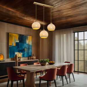 Φωτιστικό οροφής τρίφωτο PWL-0973 II pakoworld Ε27 χρυσό 50x18x85εκ-147-000186