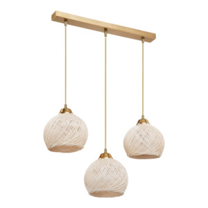 Φωτιστικό οροφής τρίφωτο PWL-0973 II pakoworld Ε27 χρυσό 50x18x85εκ-147-000186