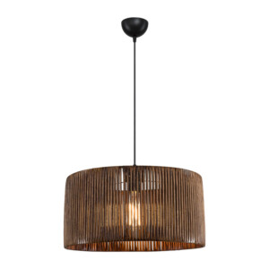 Φωτιστικό οροφής μονόφωτο Lambu pakoworld Ε27 σε καφέ απόχρωση Φ40x20εκ-147-000191