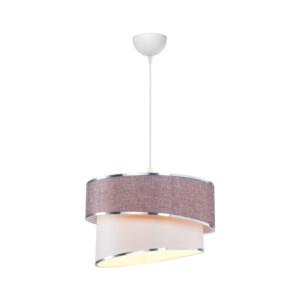 Φωτιστικό οροφής μονόφωτο Loopy pakoworld Ε27 μωβ-λευκό Φ30x18εκ-147-000193